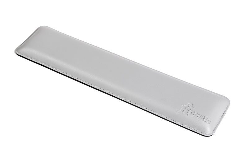 Castle Bailey Full Size by Castle - Leather Ergonomic Computer Wrist Rest Pad for Keyboards with Around 104 Keys - Firm Keyboard Wrist Support for Typists, Gaming, and Heavy Office Use (Stone, Full Size) - Image 1